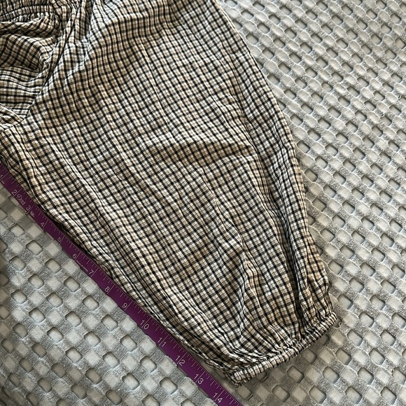 St. John's Bay Black and White Checkered Blouse NWT - Picture 10 of 10
